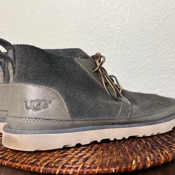 UGG NEUMEL UNLINED LEATHER CHARCOAL MENS US 11 - Picture 8 of 10